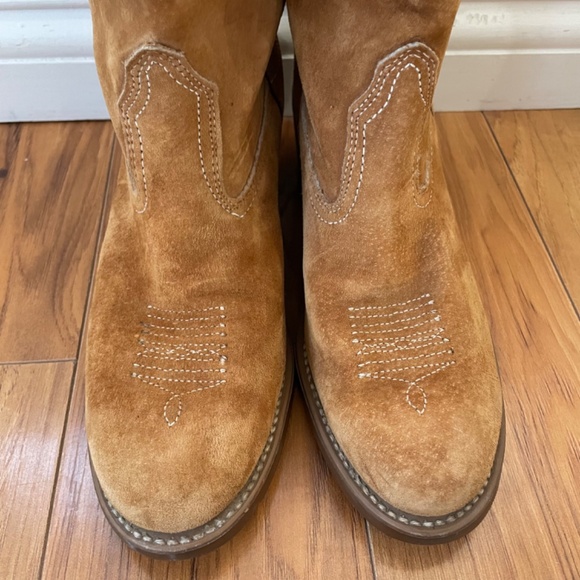 Vintage Wolverine | 1979 Harvest Wheat Suede Cowboy Western Boot 8.5 M Vibram - Picture 5 of 16
